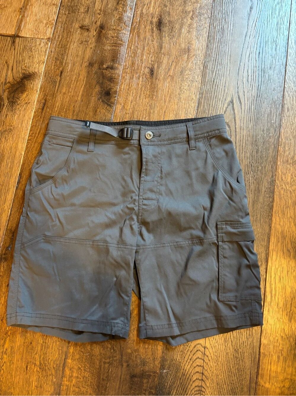 Prana gray 30 cargo utility shorts hiking 8”